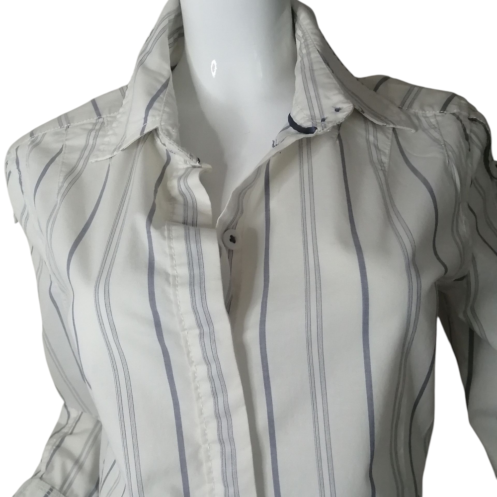 Tommy Hilfiger White Shirt with Black Stripes - Picture 2 of 6